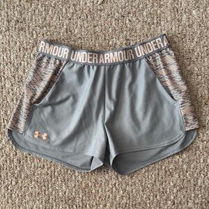 Under Armour Women's Gray and Patterned Athletic Shorts